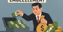 Ilustrasi penggelapan uang (Sumber: sumsel.co/AI)