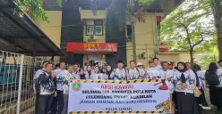 Ratusan guru di bawah naungan PGRI Palembang mendatangi Polda Sumsel, Kamis (23/10/2025) (Sumber: Istimewa)