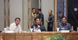 Gubernur Sumatera Selatan H. Herman Deru memimpin rapat tindak lanjut pembangunan Jembatan P6 Lalan di Muba. (Sumber: Istimewa)