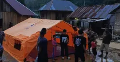 Tenda pengungsian yang didirikan BPBD (Sumber: Antara)