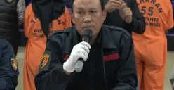 Direktur Reserse Kriminal Umum Polda Sumsel Kombes Pol Johannes Bangun saat memberikan keterangan terkait pengungkapan kasus pembunuhan lansia di Banyuasin. (Sumber: Istimewa)