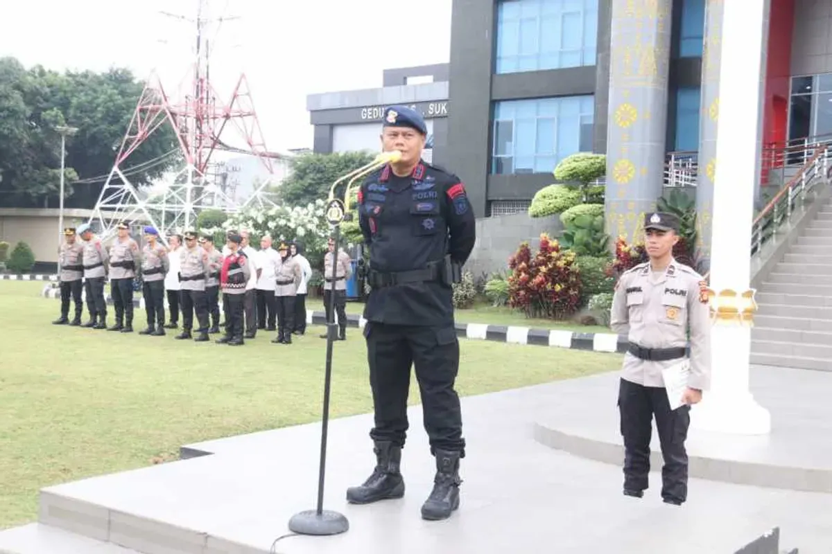 Apel pagi di Markas Polda Sumsel, Senin (13/10/2025). (Sumber: Istimewa)