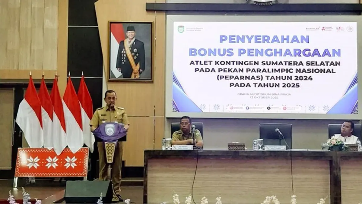Penyerahan Bonus Penghargaan oleh Pemprov Sumsel (Sumber: Istimewa)