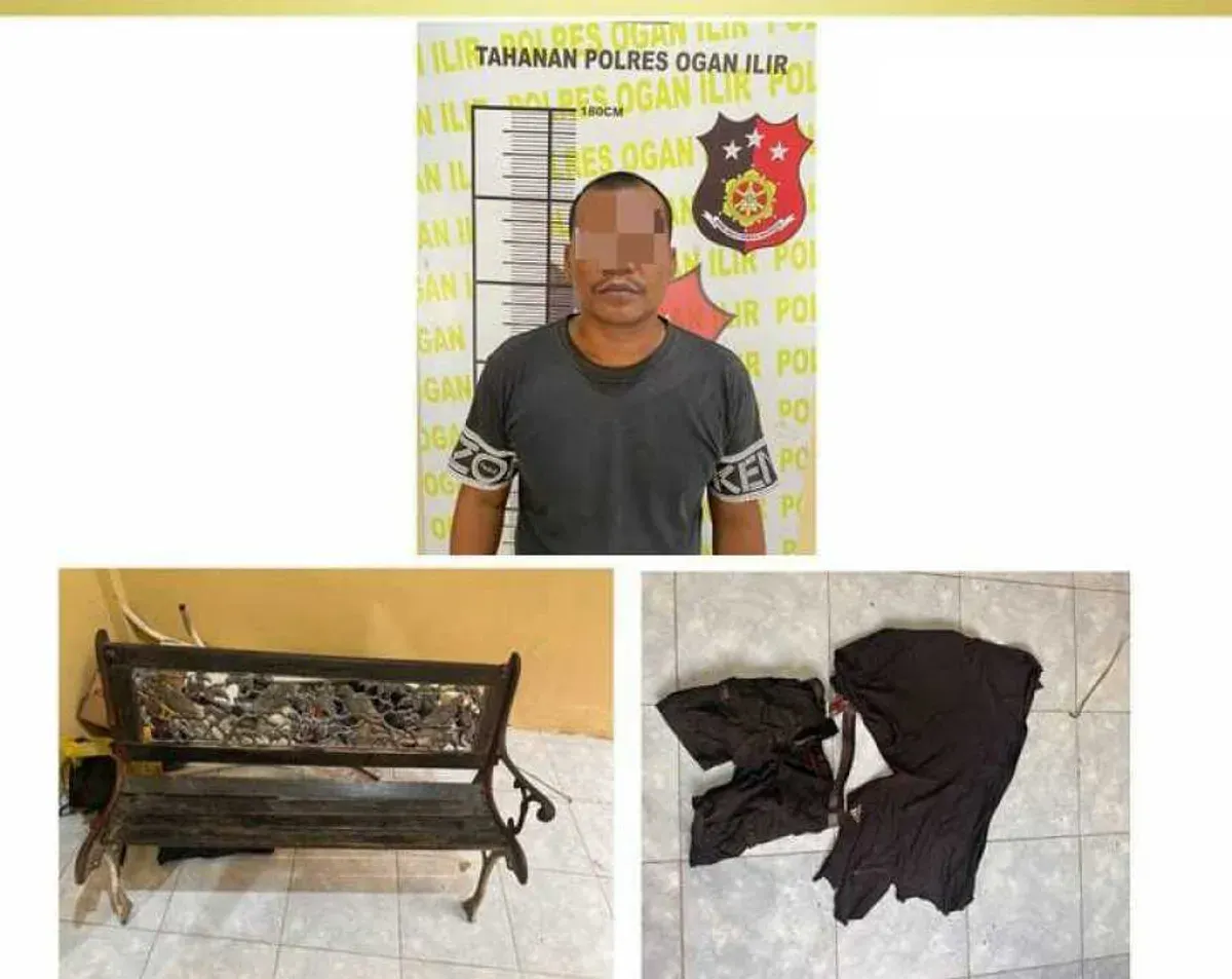 Kusnandi alias Kus (42) diamankan oleh Tim Resmob Satreskrim Polres Ogan Ilir. (Sumber: Istimewa)