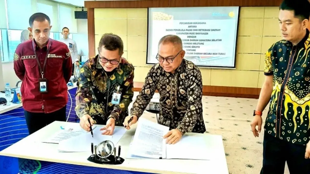 Penandatanganan kerja sama antara Pemkab Musi Banyuasin dan Bank Sumsel Babel (Sumber: Istimewa)