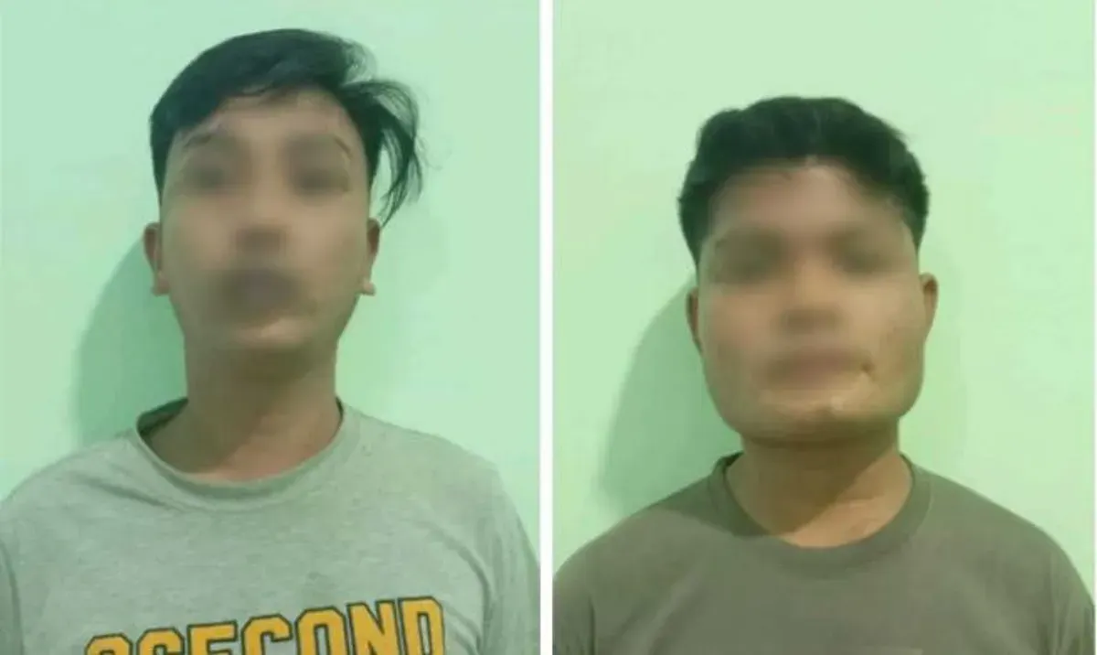 Dua pelaku pengeroyokan yang merenggut nyawa Abdullah Ismail alias IIS (35) di kawasan Lorong Sepakat Jaya II. (Sumber: Istimewa)