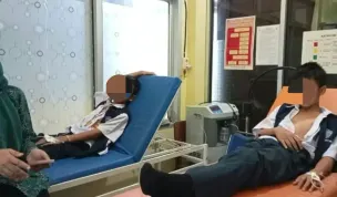 Korban keracunan Makan Bergizi Gratis di Sumatera Selatan (Sumber: Istimewa)